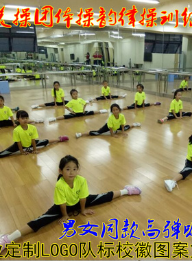 儿童小学生孩比赛运动健美操舞蹈紧身男女款短袖T恤短裤训练功服