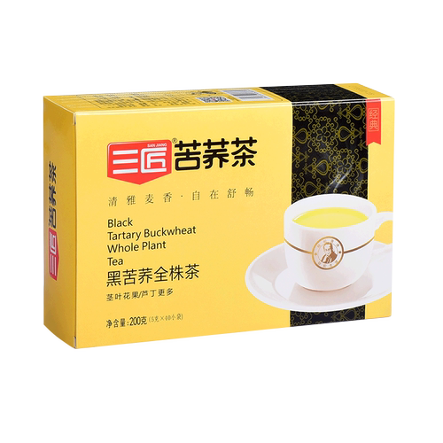 三匠旗舰店黑苦荞全株茶200g荞麦茶苦荞茶正品四川大凉山含40小袋