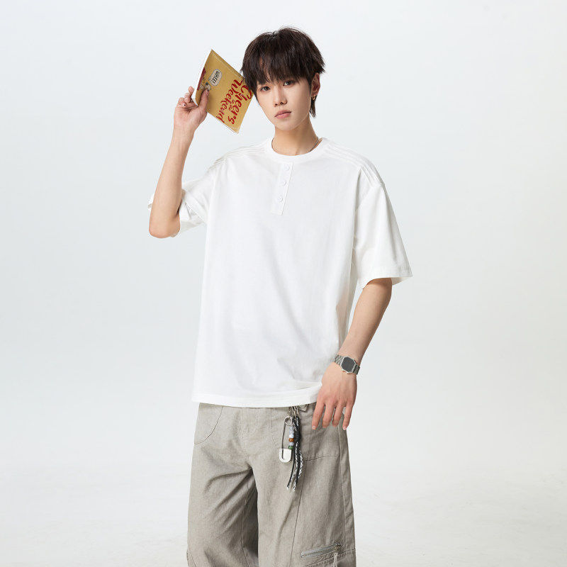NORELIGION白糖玫瑰早起工作室東崛NOLOGO宽松纯色凉感棉短袖T恤