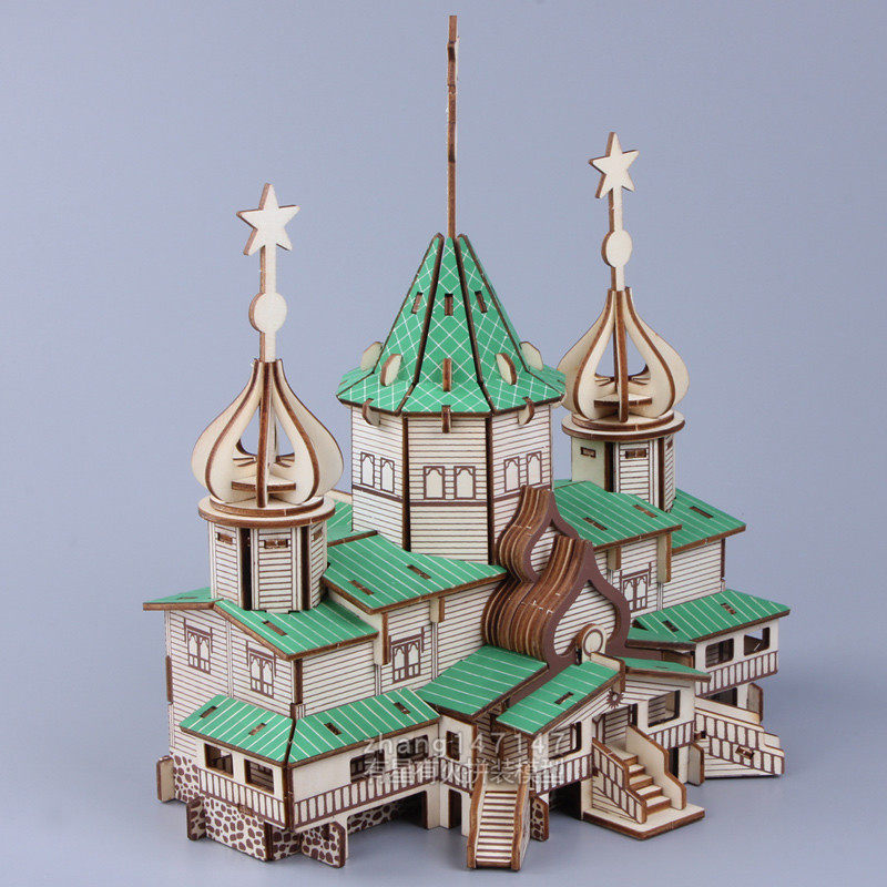 DIY 손으로 조립한 나무 크리스마스 선물 건물 모델 8-10-12세 소녀를 위한 3D 입체 퍼즐 장난감