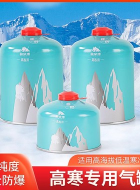 高寒户外便携式高原高山野外野炊野营GAS瓦斯丁烷燃气煤气扁气罐