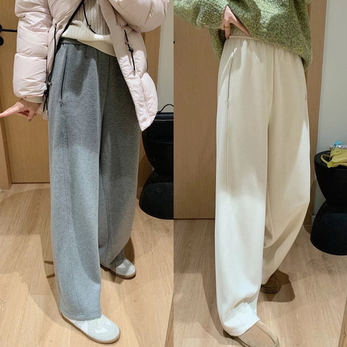 750g弯刀裤醋酸山羊绒混纺休闲裤