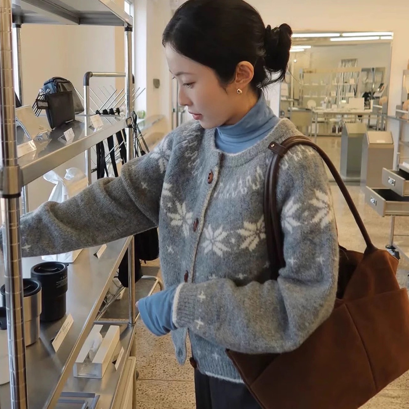 圣诞费尔岛羊毛软糯针织毛衣外套