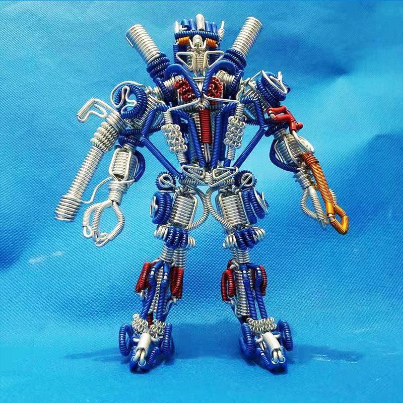 (中号擎天柱和大黄蜂)铝线diy创意家居工艺品店礼品旅游纪念品