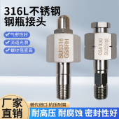 气瓶转接头 4NPT外丝螺纹 W21.8反牙转1 316 8RH内丝钢瓶接头