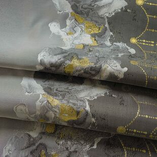 【云鎏金山】马面裙宫廷风金丝山脉面料复古渐变色雅灰定位提花布