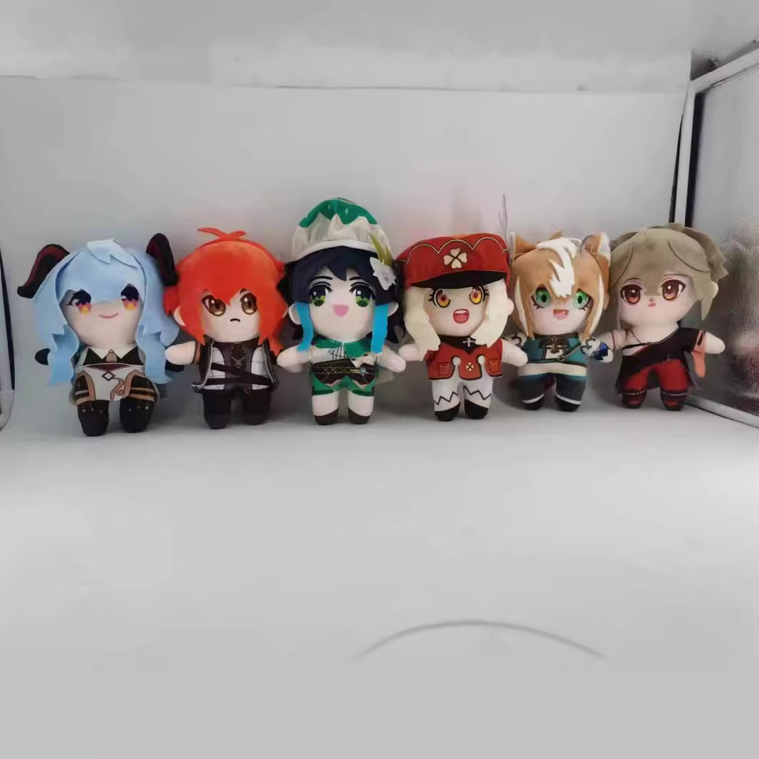 跨境现货原神游戏公仔跨境毛绒玩具钟离胡桃甘雨迪卢克可莉玩偶