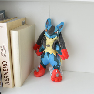 小精灵周边 路卡利欧 玩偶 异色 百万xy 利欧路 进化版 毛绒公仔