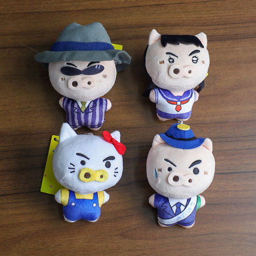 蜡笔小新周边肥嘟嘟左卫门挂件毛绒公仔小猪kitty猫玩偶包包挂饰