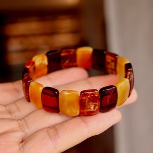 多巴胺 附证书天然琥珀多宝手排 有蜜蜡血珀花珀等 9mm 颜色