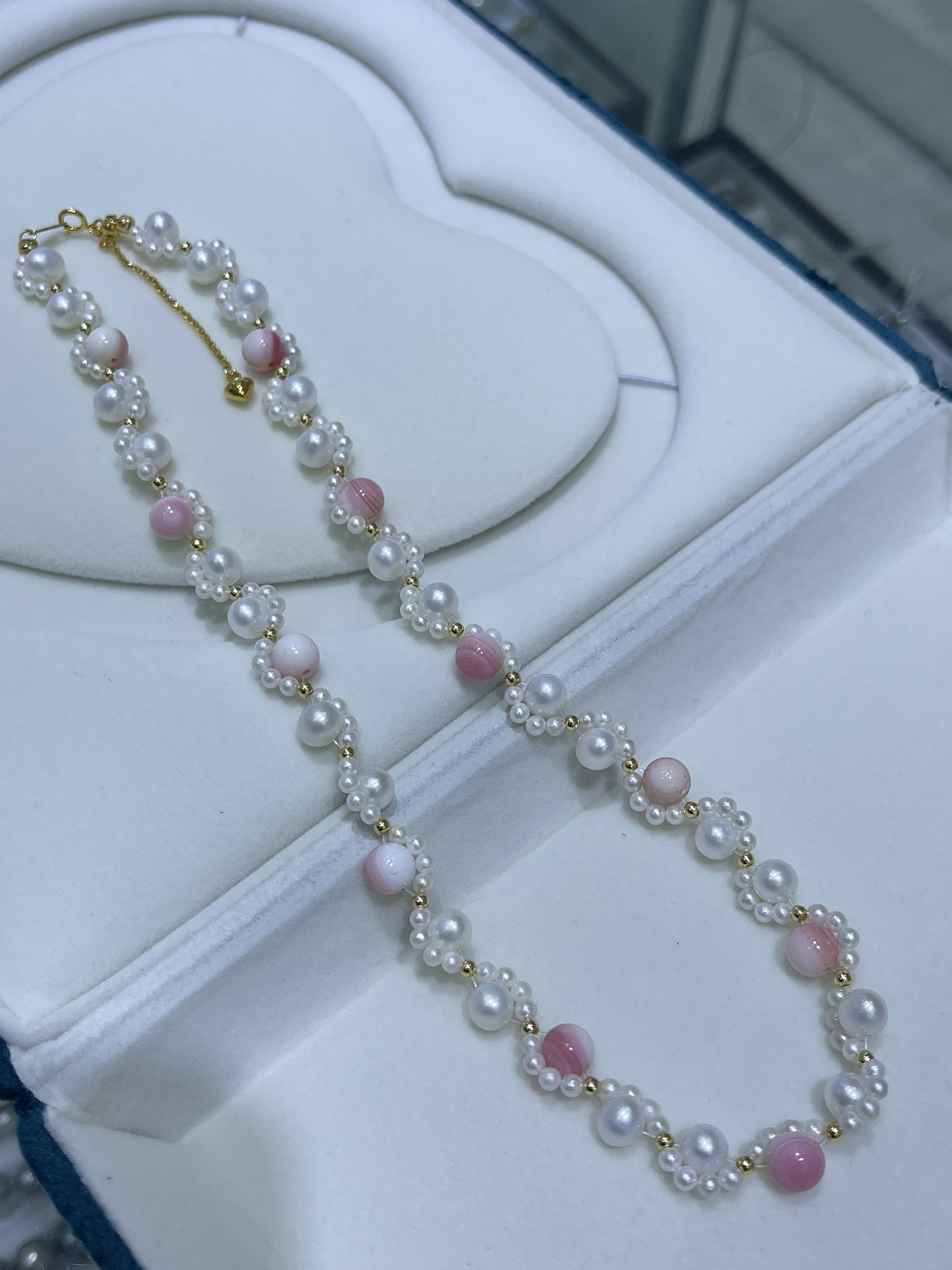 天然淡水珍珠女王贝 粉嘟嘟 项链