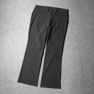 1176-外贸德国原单大码好做工中低腰微弹显瘦休闲超长裤微喇裤子