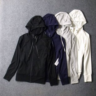 8780~外单大码穿指袖毛圈加厚长袖拉链运动衫减龄连帽卫衣外套