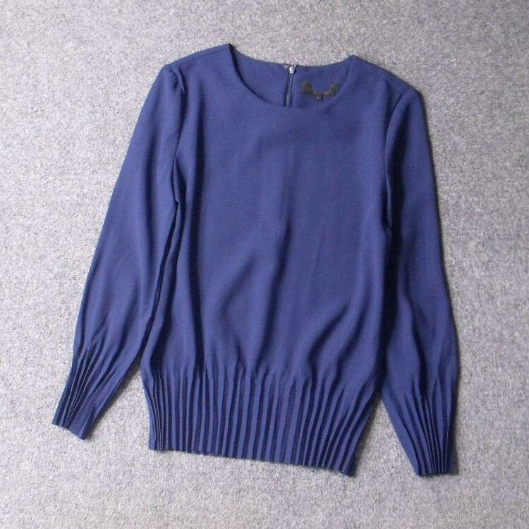3751-个性 春夏薄款撤柜好做工垂顺休闲长袖灯笼摆套头上衣