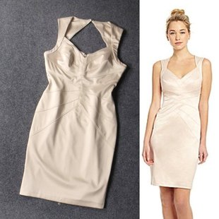 显瘦拼接带罩杯高端连衣裙 立体剪裁外贸美单大码 6179 超好做工