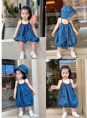 NuoNuoWell夏季女宝宝童条纹背心裙小众ins风吊带连衣裙