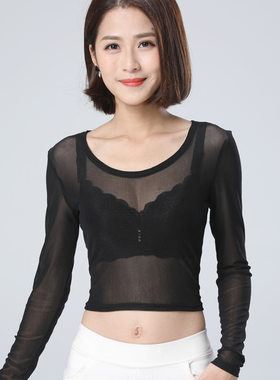 长袖百搭常规网纱女