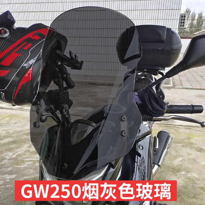 适用摩托车豪爵铃木骊驰gw25A前风挡前挡风板挡雨护胸板改装件