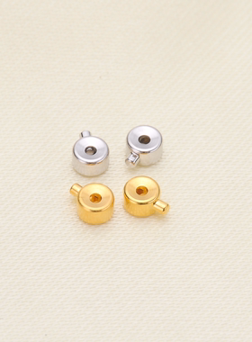 DIY珍珠配件 14K包金项链夹头3mm藏线头注金夹扣 可搭配妈妈项链