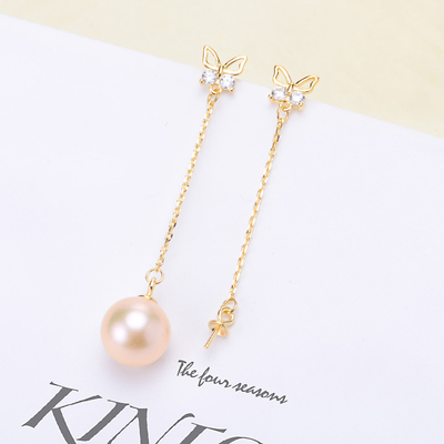 diy纯银耳钉时尚款风珍珠