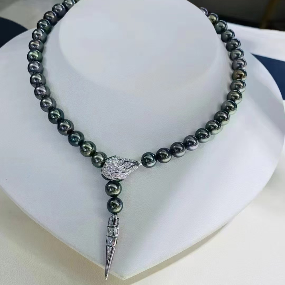 DIY珍珠配件S925纯银蛇形扣头