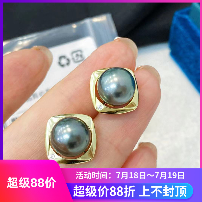 DIY珍珠配件 S925纯银套装空托 时尚款 金色银色吊坠托 耳钉银饰