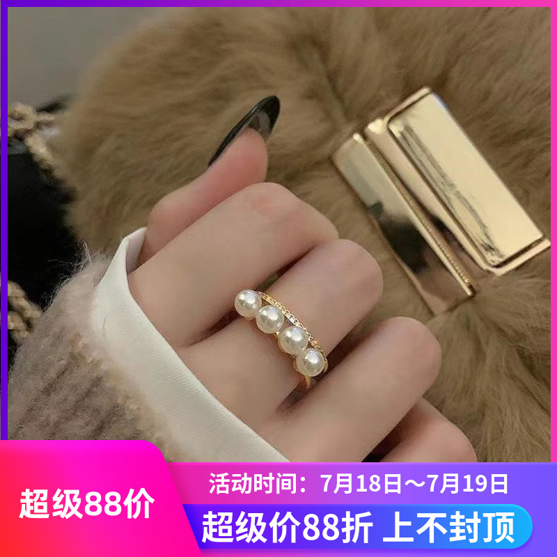 阿飞珍珠配件纯银戒指