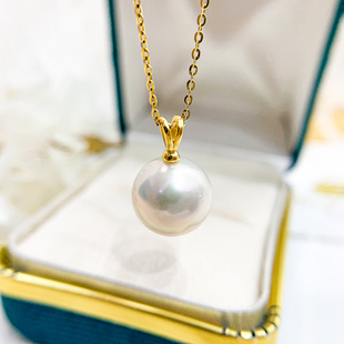 DIY珍珠小配件 S925纯银吊坠空托 时尚款银饰项链坠 配9-13mm圆珠