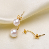 diy 二用搭配6 配件空托 时尚 珍珠耳钉 一款 S925纯银 款 9mm圆珍珠