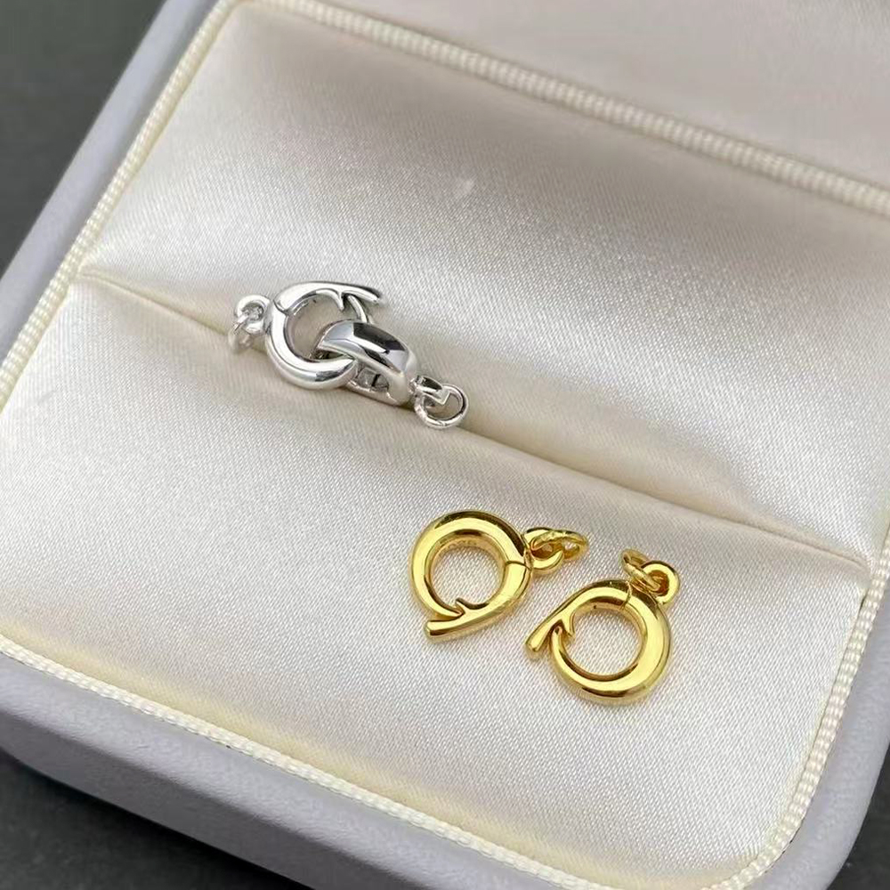 圆巴金色耳钉空托DIYS925纯银