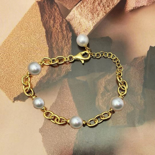 S925纯银套装 黑色手链 空托 银色 项链配件银饰 金色 DIY珍珠配件