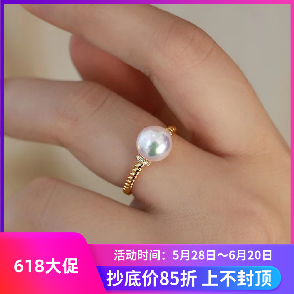 阿飞珍珠配件纯银戒指工厂直销