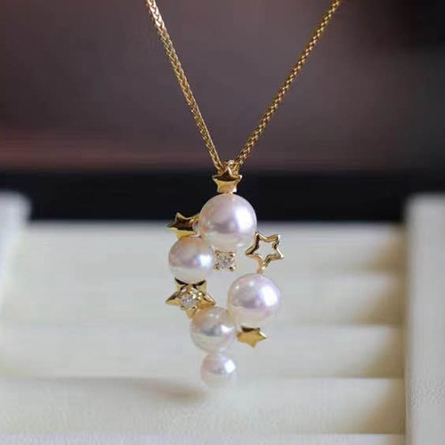 珍珠纯银玉石吊坠耳钉配件套装