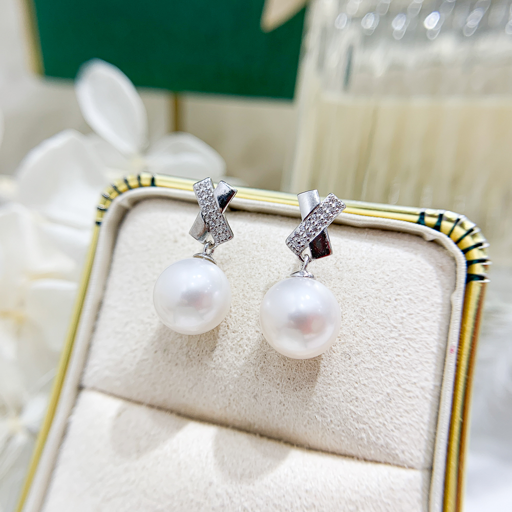 阿飞珍珠配件纯银耳钉工厂直销