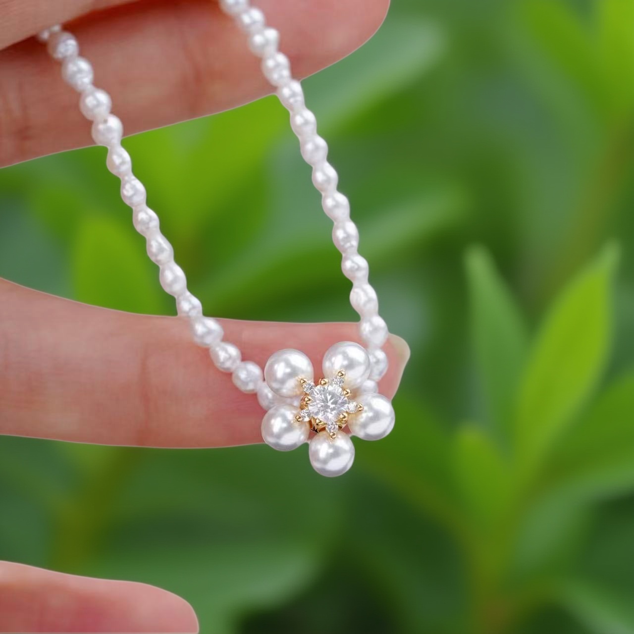 DIY珍珠配件 S925纯银套装空托 多珠款金色银色戒指 扣子配件银饰