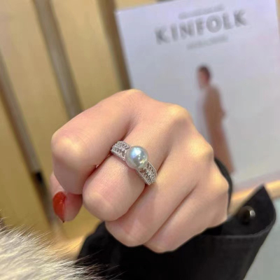 阿飞珍珠配件纯银戒指工厂直销