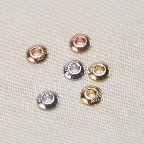 DIY配件 G18K金 AU750 路路通吊坠帽 4.5mm路路通项链大贴片