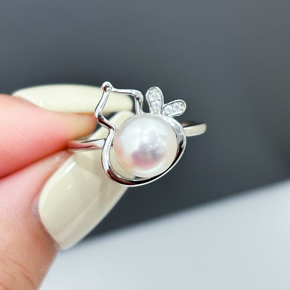 阿飞珍珠配件纯银戒指工厂直销