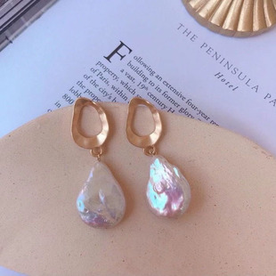 S925纯银耳钉空托 配9 时尚 银饰耳环托女 16mm珠 款 DIY珍珠配件