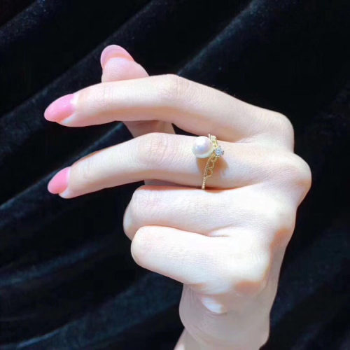 diy纯银小皇冠可调节珍珠