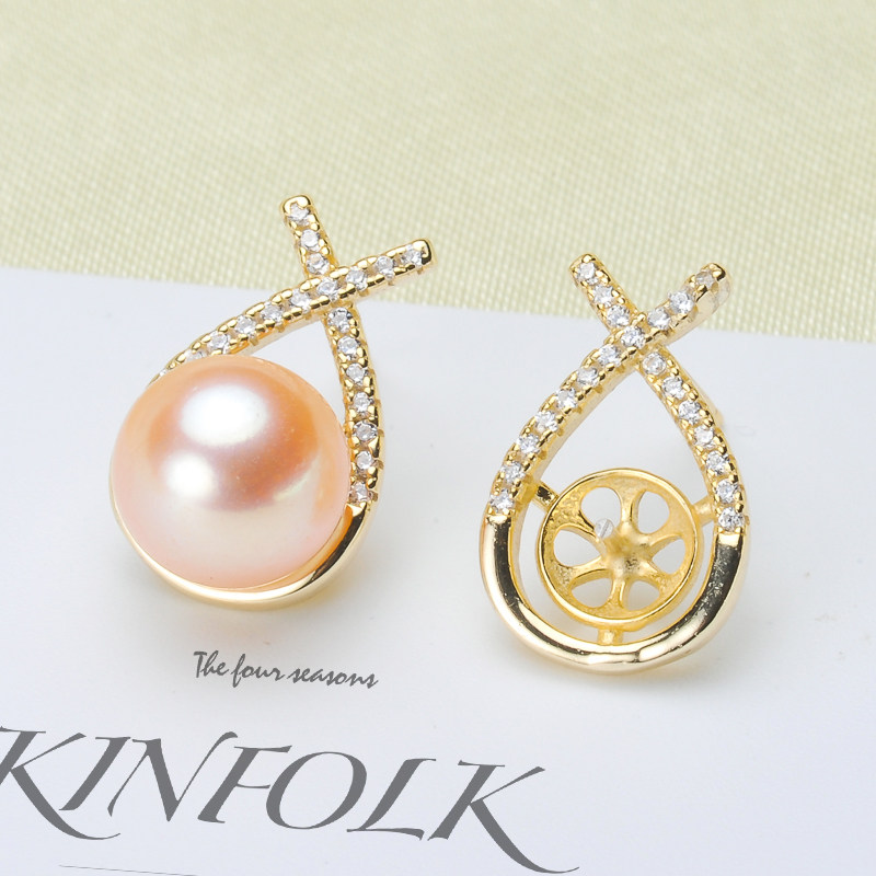 DIY珍珠配件 S925纯银珍珠耳钉空托 时尚款耳环女 配8-9mm圆扁珠,饰品/流行首饰/时尚饰品新,其他DIY饰品配件,淘宝优惠券,粉丝福利购,淘宝优惠卷