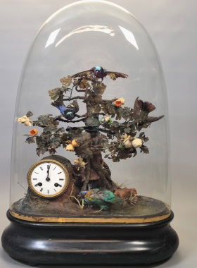 19世纪末鸟鸣自动机钟古董八音盒