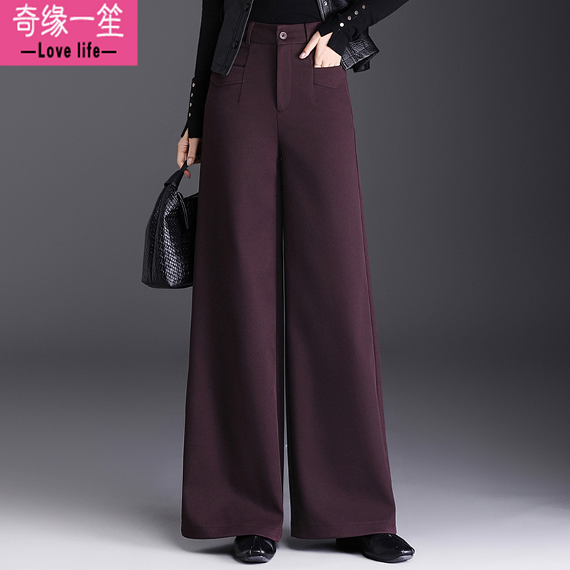 垂感阔腿裤女秋季2025新款高腰