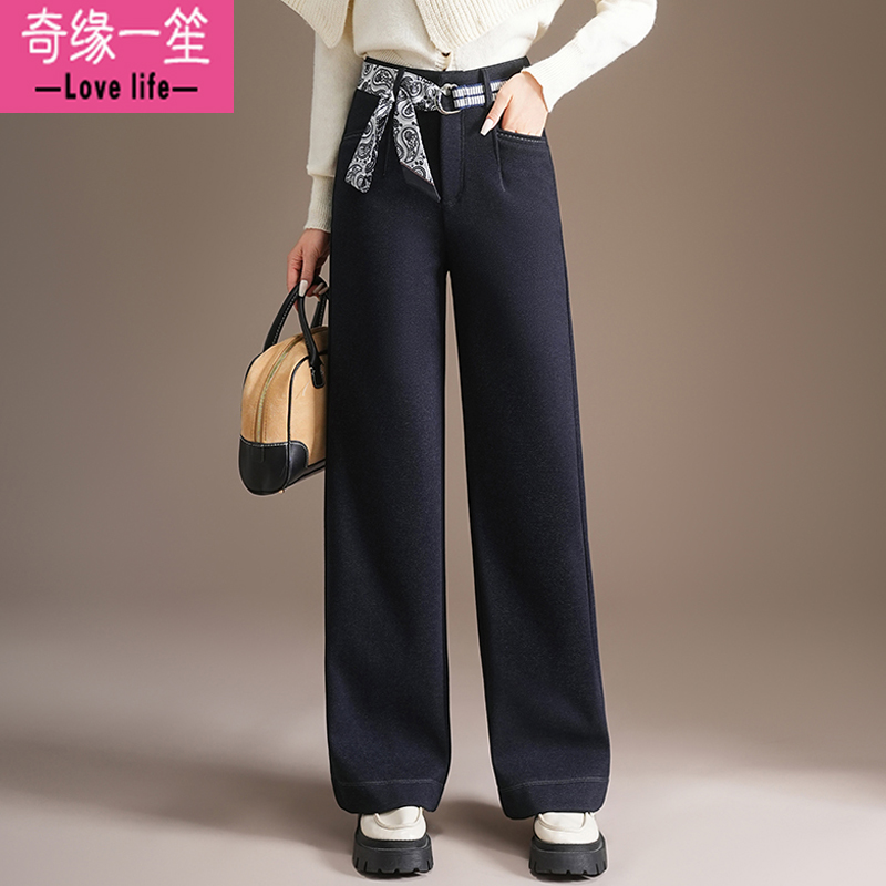 时尚气质秋冬加绒裤子女新款