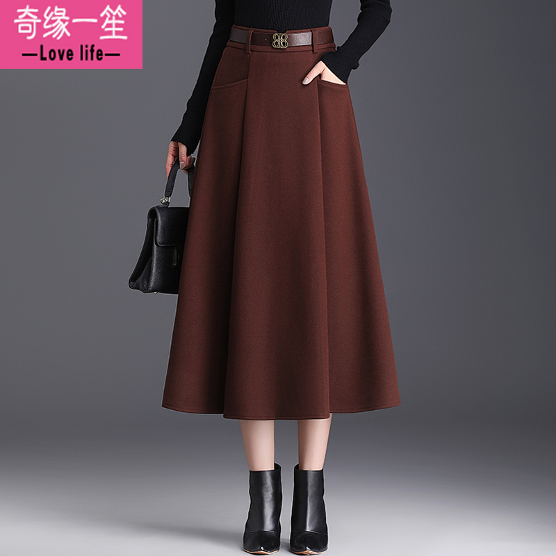 加厚毛呢半身裙女秋冬2025新款