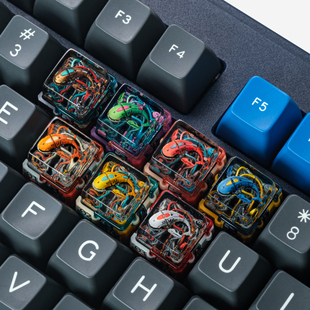 【ZD】客制化机械键盘 Dwarf Factory McWhale 机械鲸鱼 树脂键帽