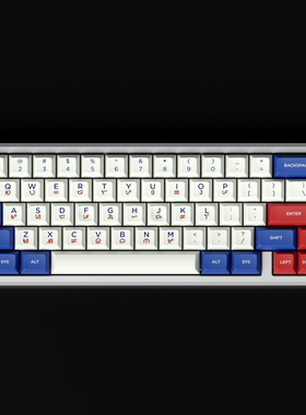 【ZD】KAT Katha书写键设局katha全新高度蓝白红色字根热升华键帽