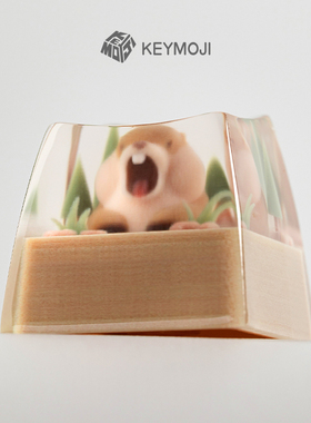 【ZD】KEYMOJI尖叫土拨鼠哪吒2土肥坡Wooting磁轴个性树脂键帽