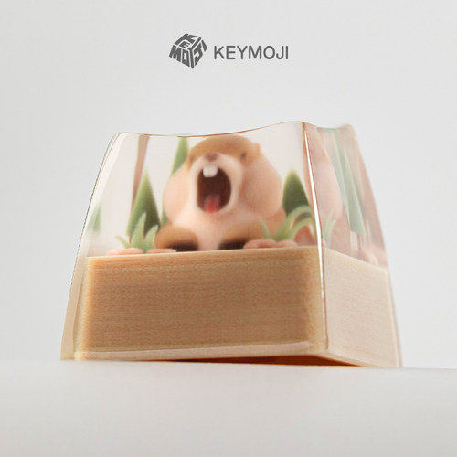 KEYMOJI尖叫土拨鼠个性树脂键帽
