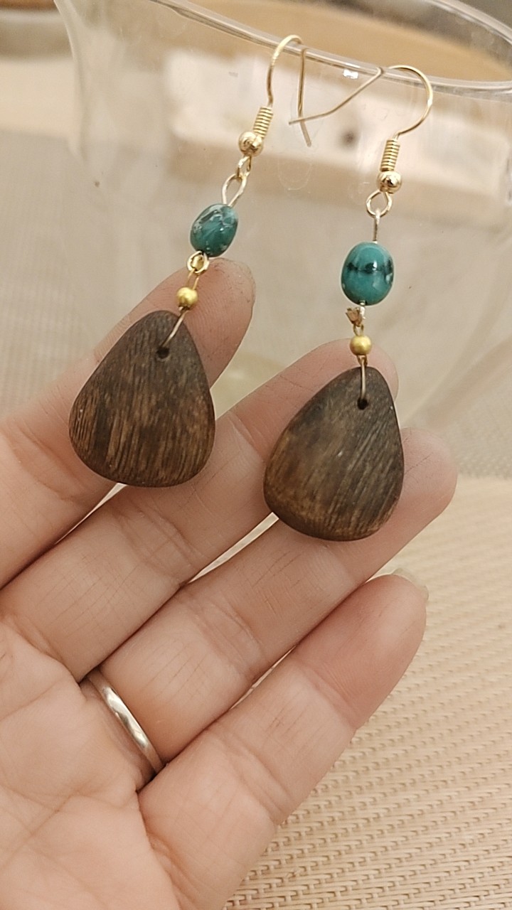 原创手作沉香耳环女复古新中式个性小众设计感高级气质耳坠,饰品/流行首饰/时尚饰品新,沉香,淘宝优惠券,粉丝福利购,淘宝优惠卷